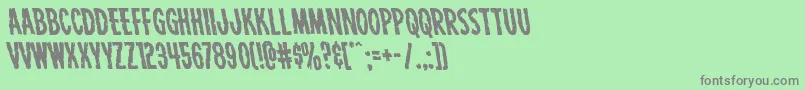 Carnivalcorpseleft Font – Gray Fonts on Green Background