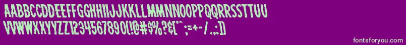 Carnivalcorpseleft Font – Green Fonts on Purple Background