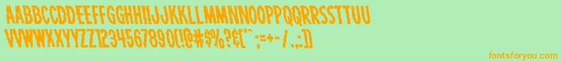 Carnivalcorpseleft Font – Orange Fonts on Green Background