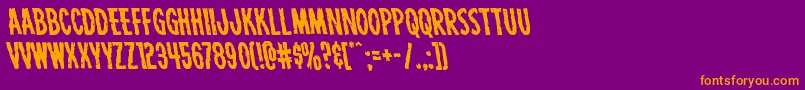 Carnivalcorpseleft Font – Orange Fonts on Purple Background