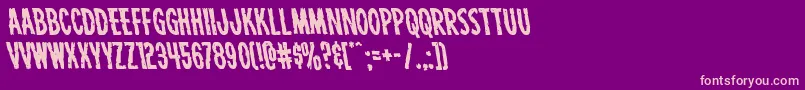 Carnivalcorpseleft Font – Pink Fonts on Purple Background