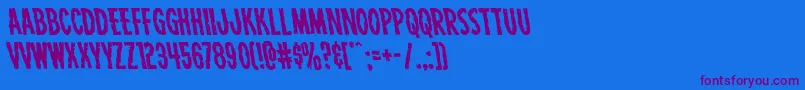 Carnivalcorpseleft Font – Purple Fonts on Blue Background