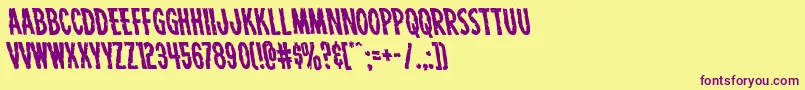 Carnivalcorpseleft Font – Purple Fonts on Yellow Background