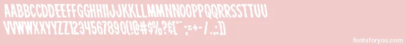 フォントCarnivalcorpseleft – ピンクの背景に白い文字