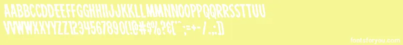 Carnivalcorpseleft Font – White Fonts on Yellow Background