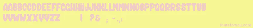 Badspirit Font – Pink Fonts on Yellow Background