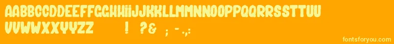 Badspirit Font – Yellow Fonts on Orange Background