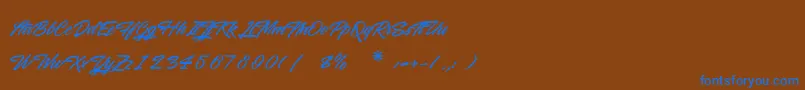 More about WashingtonBasketball Font WashingtonBasketball Font – Blue Fonts on Brown Background