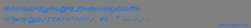 Police WashingtonBasketball – polices bleues sur fond gris