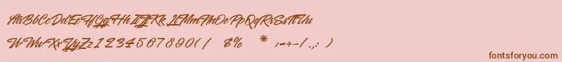 Подробнее о шрифте WashingtonBasketball Шрифт WashingtonBasketball – коричневые шрифты на розовом фоне