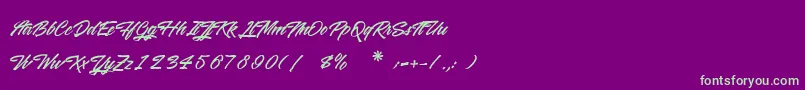 More about WashingtonBasketball Font WashingtonBasketball Font – Green Fonts on Purple Background