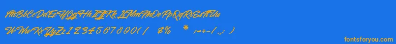 En savoir plus sur la police WashingtonBasketball Police WashingtonBasketball – polices orange sur fond bleu