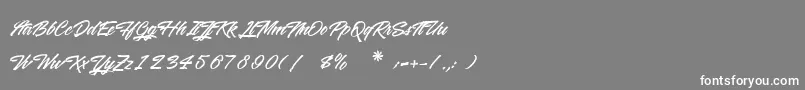 WashingtonBasketball Font – White Fonts on Gray Background
