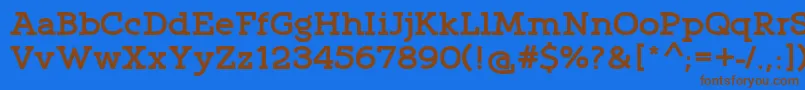 Шрифт QlarendonBold – коричневые шрифты на синем фоне