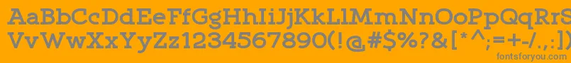 QlarendonBold Font – Gray Fonts on Orange Background