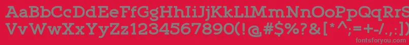 QlarendonBold Font – Gray Fonts on Red Background