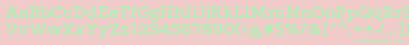 QlarendonBold Font – Green Fonts on Pink Background