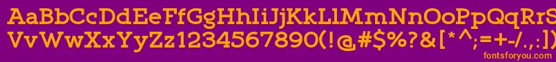 QlarendonBold Font – Orange Fonts on Purple Background