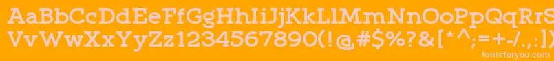 QlarendonBold Font – Pink Fonts on Orange Background