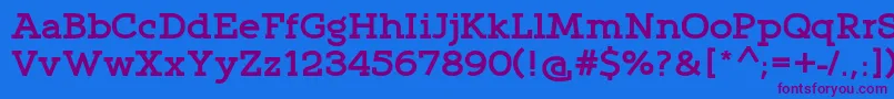 QlarendonBold Font – Purple Fonts on Blue Background