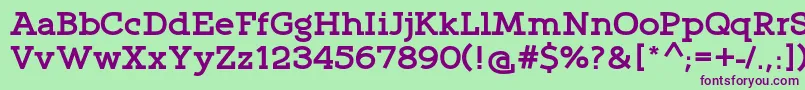 QlarendonBold Font – Purple Fonts on Green Background