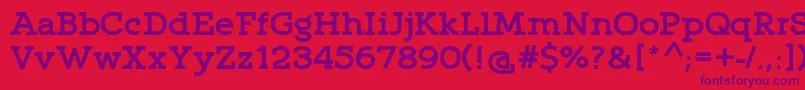 QlarendonBold Font – Purple Fonts on Red Background