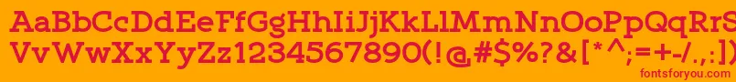 QlarendonBold Font – Red Fonts on Orange Background