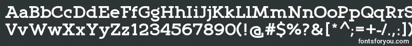 フォントQlarendonBold – 黒い背景に白い文字