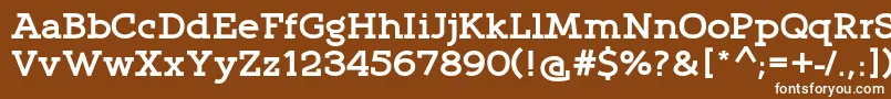 フォントQlarendonBold – 茶色の背景に白い文字