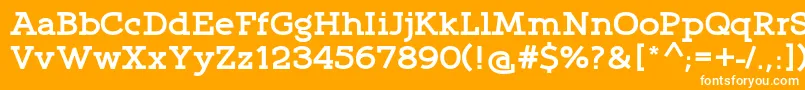 QlarendonBold Font – White Fonts on Orange Background