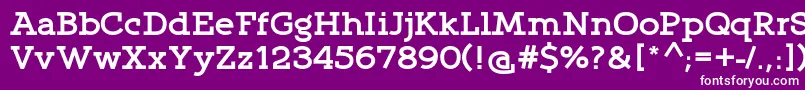 フォントQlarendonBold – 紫の背景に白い文字