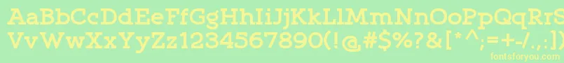 QlarendonBold Font – Yellow Fonts on Green Background