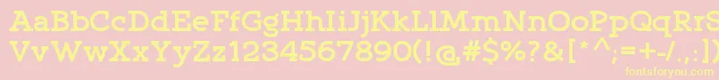 QlarendonBold Font – Yellow Fonts on Pink Background