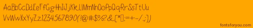 Darjeeling Font – Brown Fonts on Orange Background