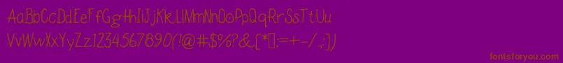 Darjeeling Font – Brown Fonts on Purple Background