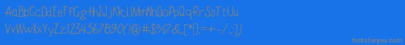 Darjeeling Font – Gray Fonts on Blue Background