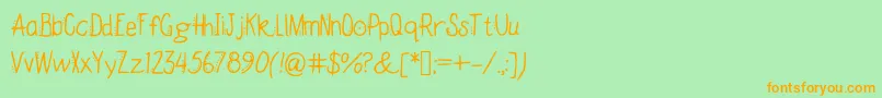 Darjeeling Font – Orange Fonts on Green Background