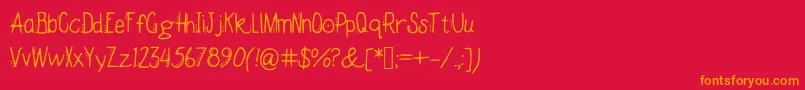 Darjeeling Font – Orange Fonts on Red Background
