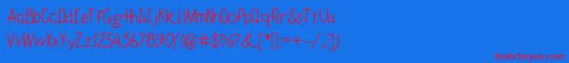 Darjeeling Font – Red Fonts on Blue Background