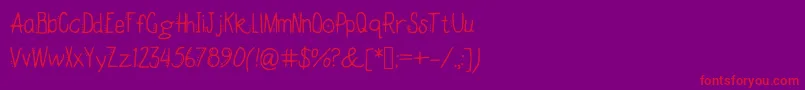 Darjeeling Font – Red Fonts on Purple Background