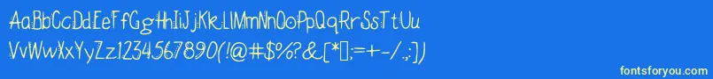 Darjeeling Font – Yellow Fonts on Blue Background