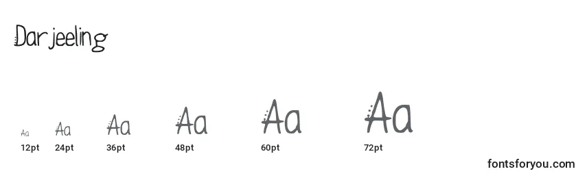 Tamaños de fuente Darjeeling