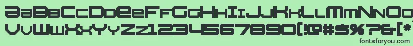 フォントWhittle – 緑の背景に黒い文字