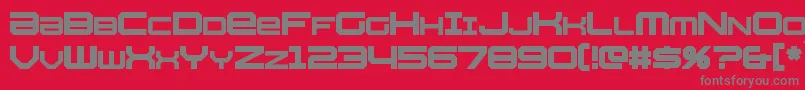 フォントWhittle – 赤い背景に灰色の文字