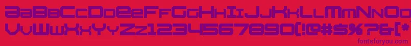 Whittle-Schriftart – Violette Schriften auf rotem Hintergrund