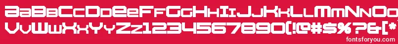 Whittle Font – White Fonts on Red Background