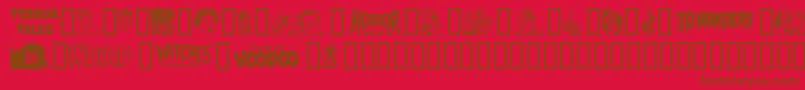 Epd2n Font – Brown Fonts on Red Background