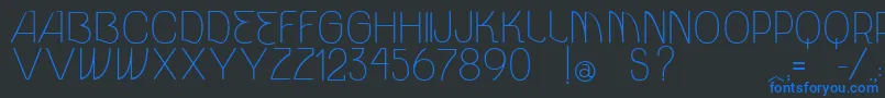 VtksUnidade Font – Blue Fonts on Black Background