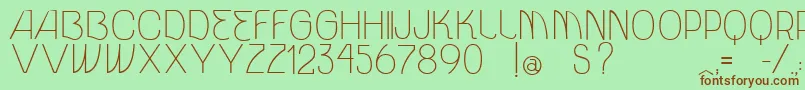 VtksUnidade Font – Brown Fonts on Green Background