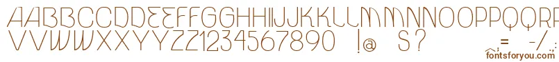 Шрифт VtksUnidade – коричневые шрифты на белом фоне